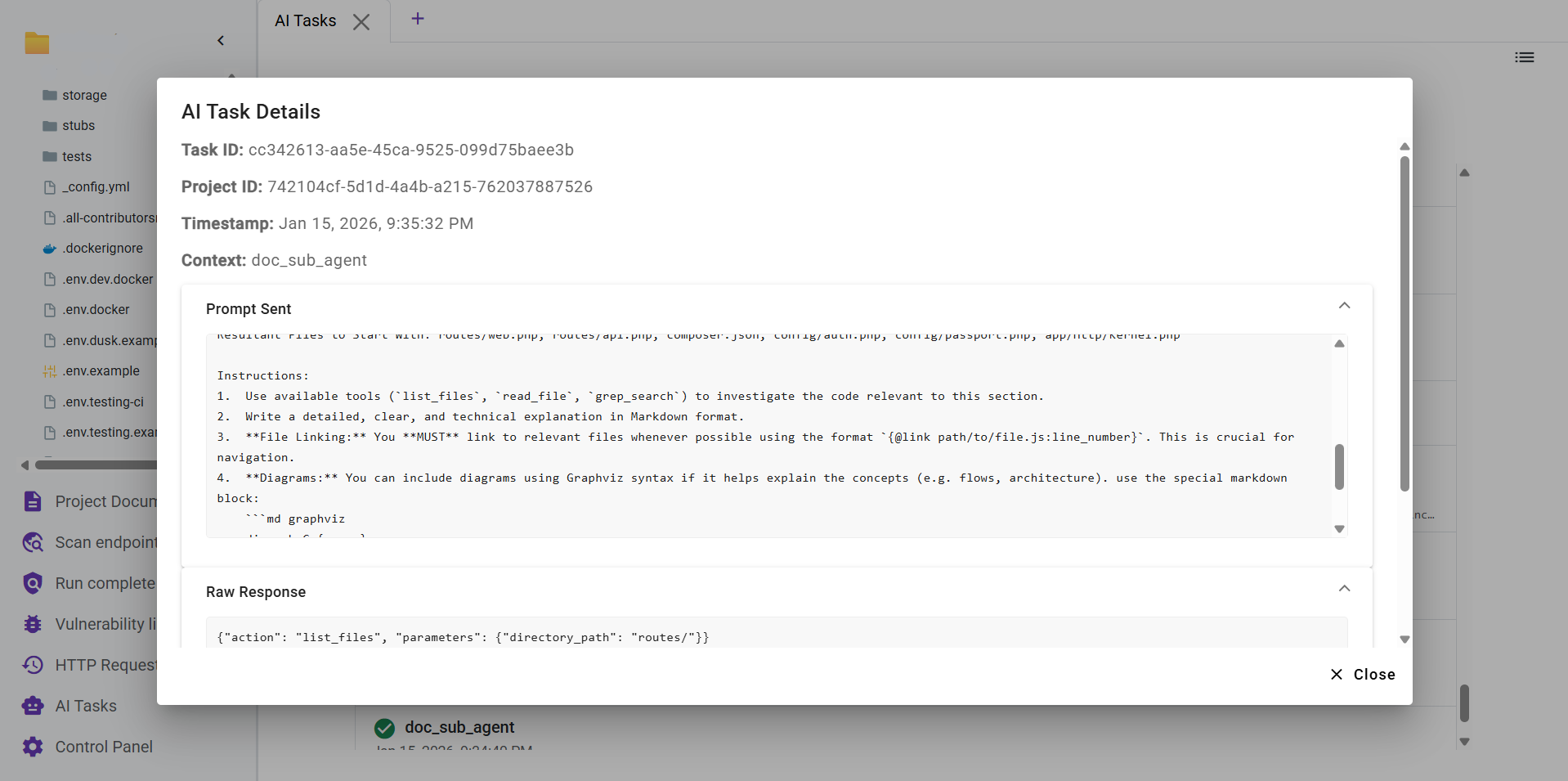 Deflectra AI Task Details Modal