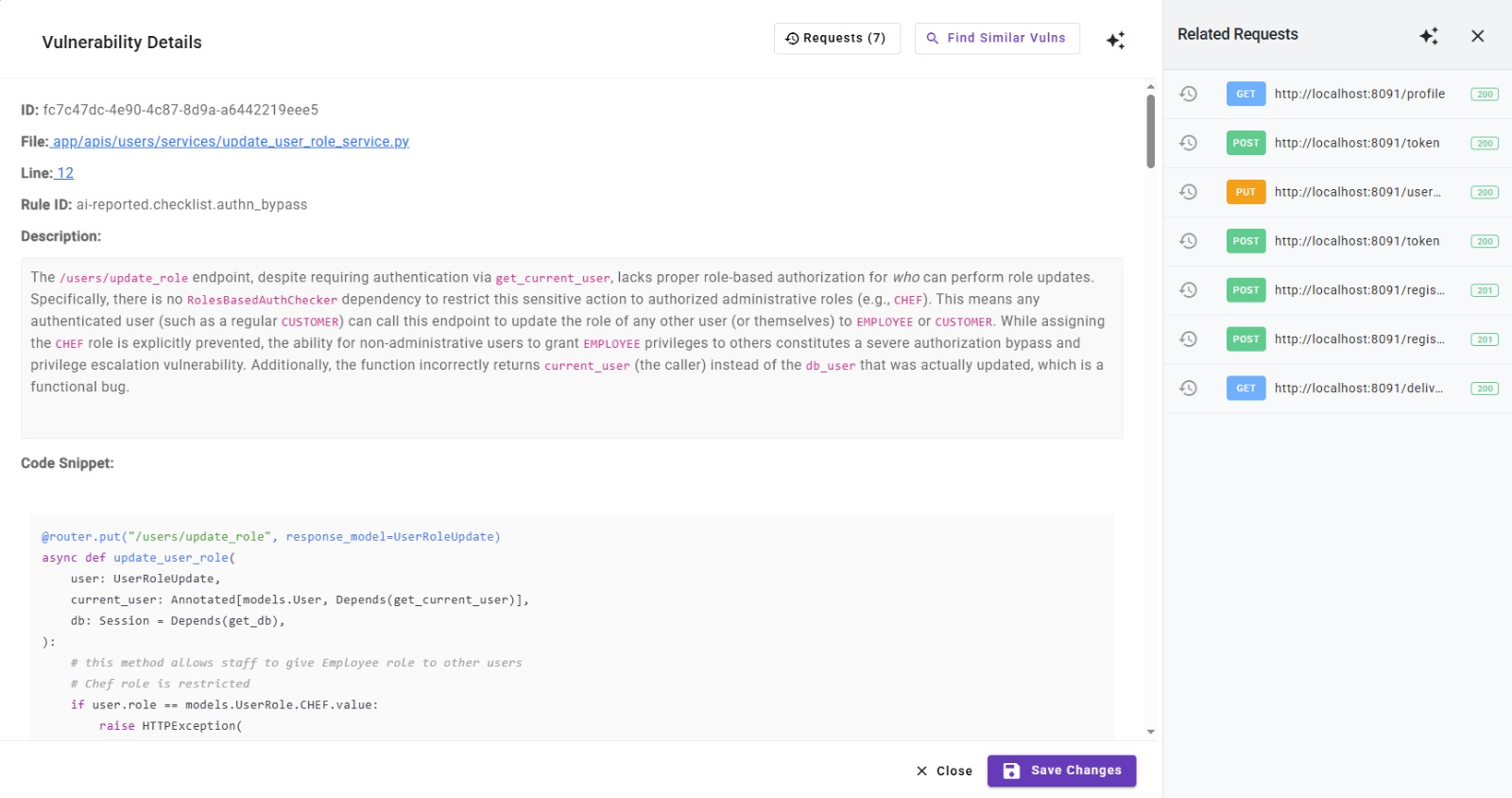 Deflectra Vulnerability HTTP Requests
